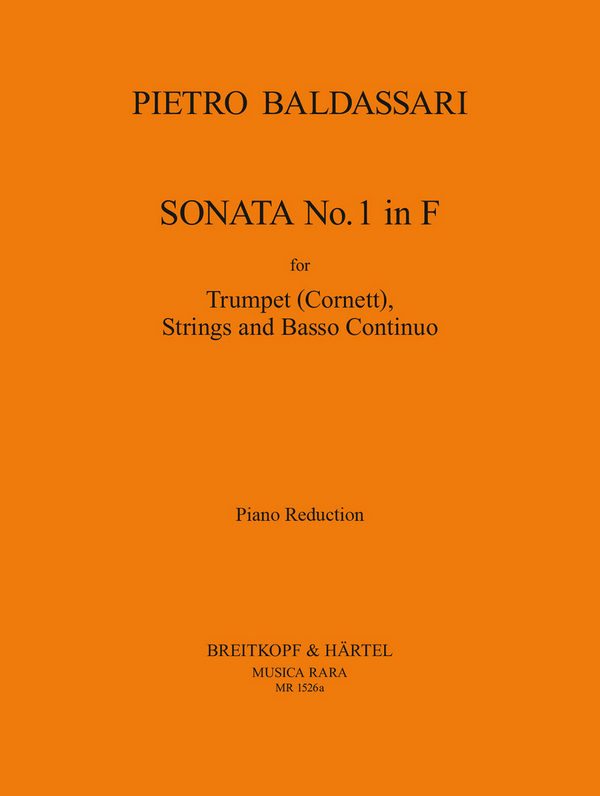 Sonate F-Dur Nr.1  für Trompete, Streicher und Bc  für Trompete und Klavier