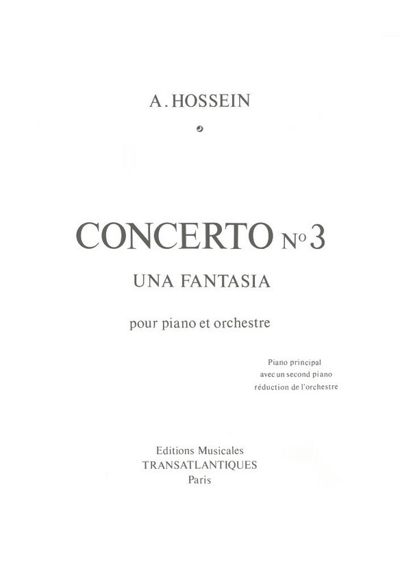 concerto no.3 (una fantasia) pour piano et orchestre  pour 2 pianos  
