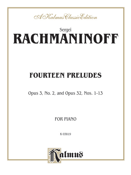 14 preludes op.3 no.2 and op.32  for piano  