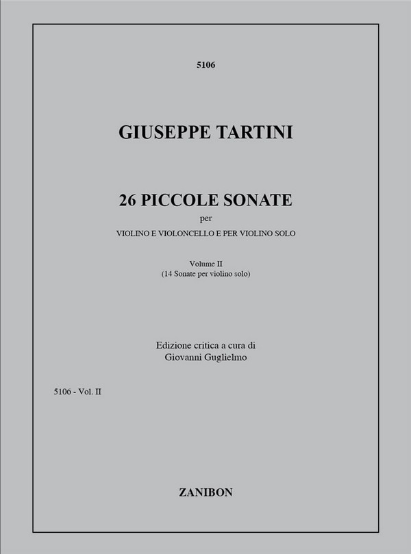26 piccole sonate vol.2 (nos.13-26)  sonate no.14 e 15 per violino e  cello, nos.13 e 16-26 per violino