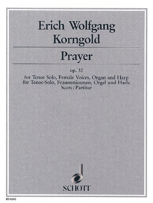 Prayer op. 32  für Tenor solo, Frauenstimmen (SSSAAA), Orgel und Harfe  Partitur - (= Orgel)
