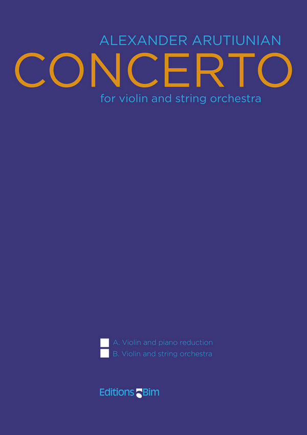 Concerto for violin and string orchestra  score  