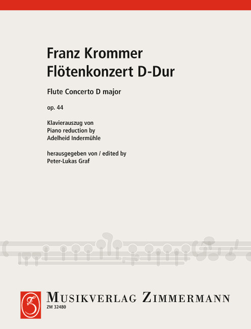 Konzert D-Dur op.44 für Flöte und  Orchester für Flöte und Klavier  
