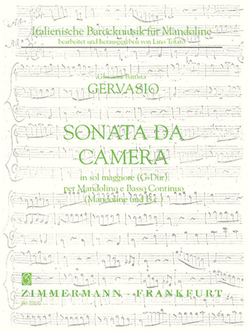 Sonata da camera D-Dur für Mandoline  und Bc  