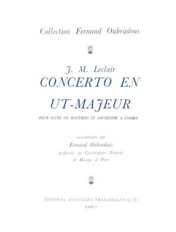 concerto ut majeur  fpour lute et orchestre a cordes  pour flute et piano