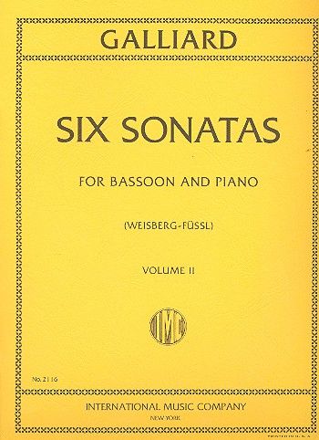 6 Sonatas vol.2 (nos.4-6)  for bassoon and piano  