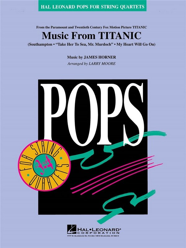 Music from Titanic: for string quartet  score and parts  