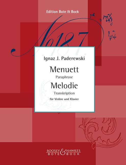 Menuett op.14,1 / Melodie op.16,2  für Violine und Klavier  