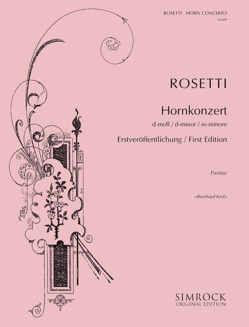 Concerto d-Moll  für Horn und Orchester  Partitur