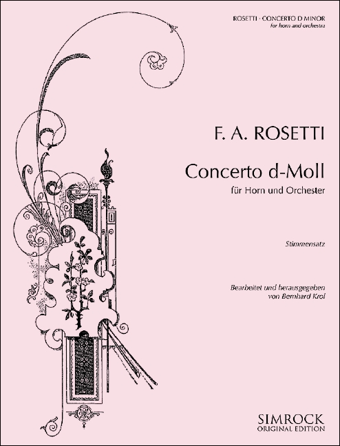 Konzert d-Moll  für Horn und Orchester  Stimmensatz (Harmonie und 3-3-1-1-0)