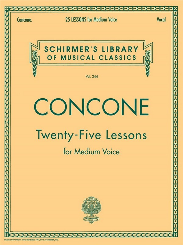 25 LESSONS FOR MEDIUM VOICE  AND PIANO  