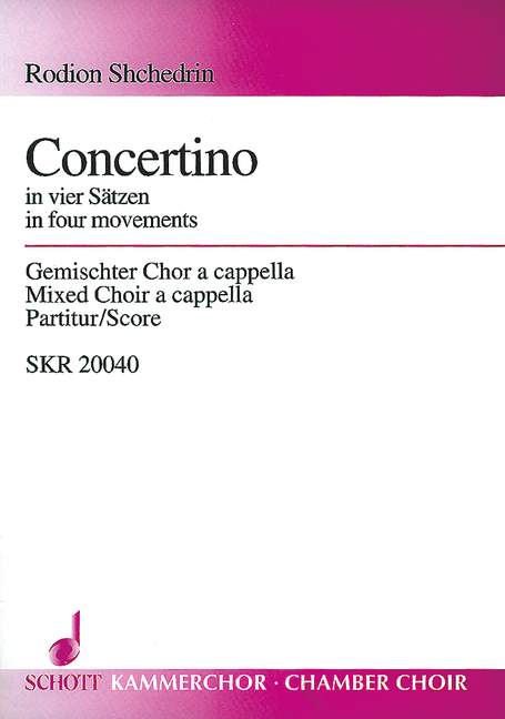 Concertino  für gemischten Chor (SATB, auch geteilt)  Chorpartitur