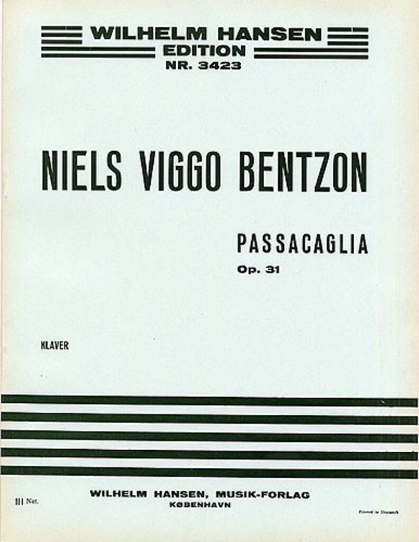 Passacaglia op.31  für Klavier  