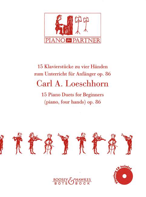 15 Klavierstücke op.86 zu 4 Händen (+CD)    
