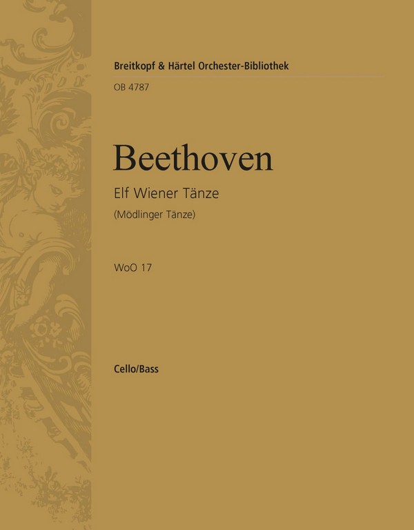 11 Wiener Tänze WoO17  für Orchester  Violoncello / Kontrabass