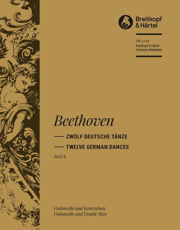 12 deutsche Tänze WoO8  für Orchester  Violoncello / Kontrabass