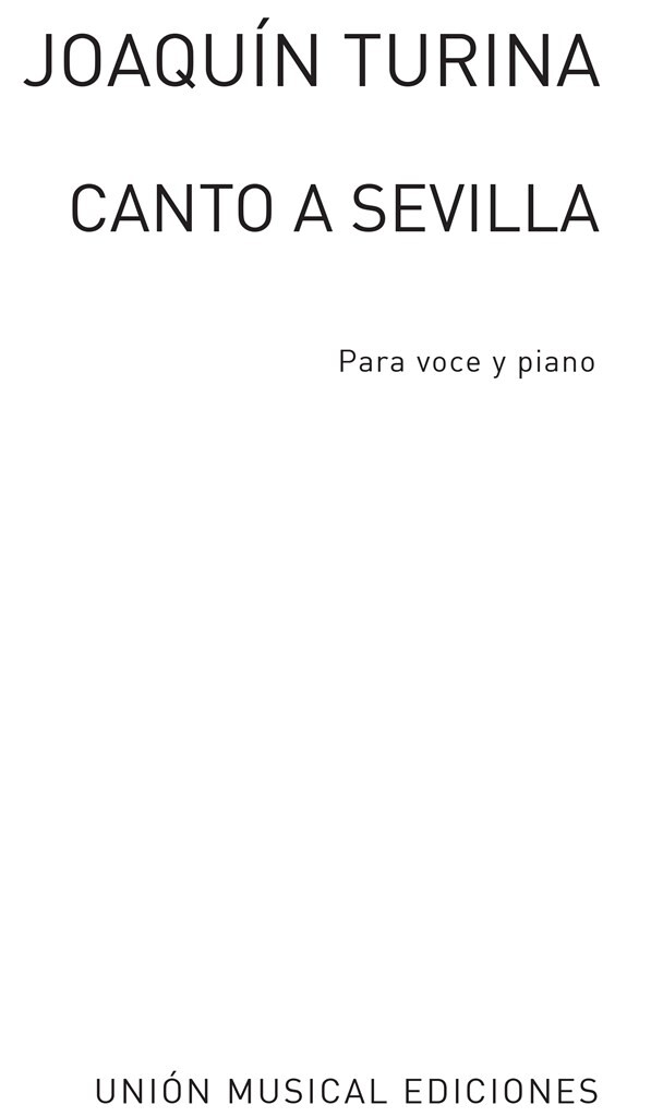 Canto a Sevilla para canto  y piano (sp)  
