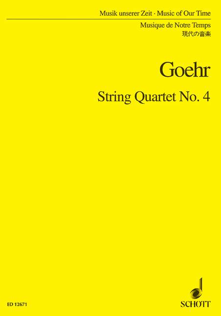 String quartet N.4 op.52 'In memoriam John Ogdon' (1990)  für Streichquartet  study score