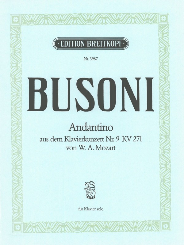 Andantino aus dem Klavierkonzert Nr.9 KV271  für Klavier  