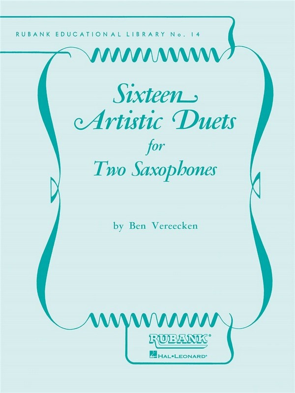 16 artistic Duets for 2 saxophones  score  