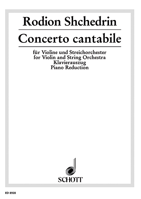 Concerto cantabile  für Violine und Streichorchester  Klavierauszug mit Solostimme