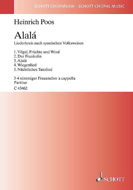 Alalá  für Frauenchor (SSAA)  Chorpartitur