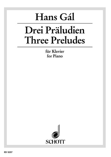 3 Präludien op.65 (1944)  für Klavier  
