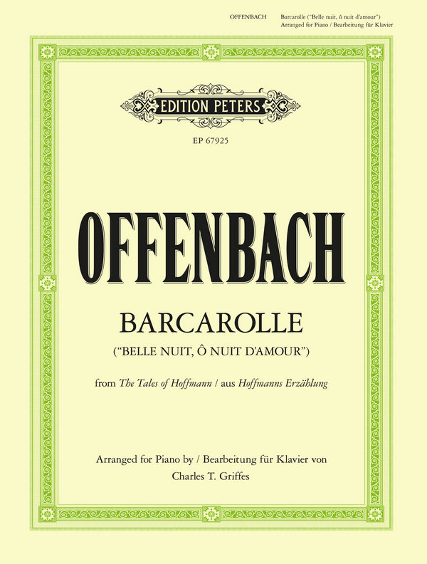 Barcarole aus Hoffmanns Erzählungen  für Klavier  