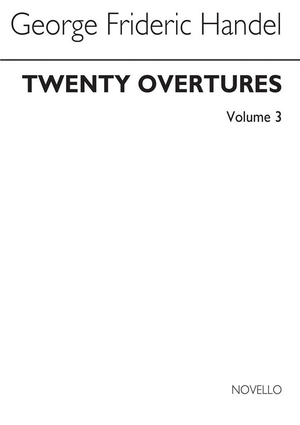 20 Overtures in authentic Keyboard  Arrangements vol.3  