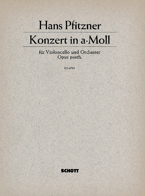 Konzert a-Moll op. posth.  für Violoncello und Orchester  Klavierauszug mit Solostimme