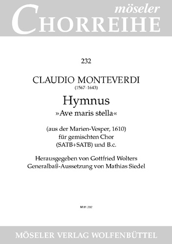 Ave maris stella - Hymnus  für 2 gem Chöre und b.c.  Partitur