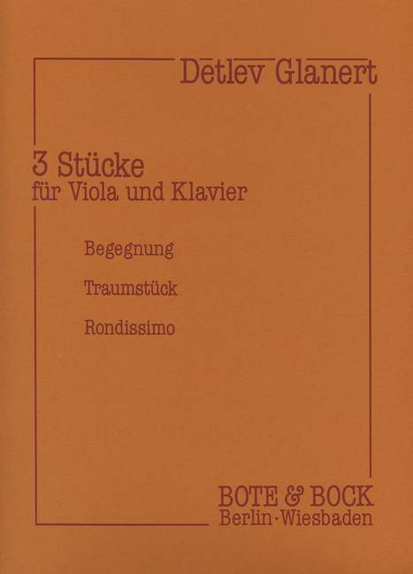 3 Stücke (1982)  für Viola und Klavier  