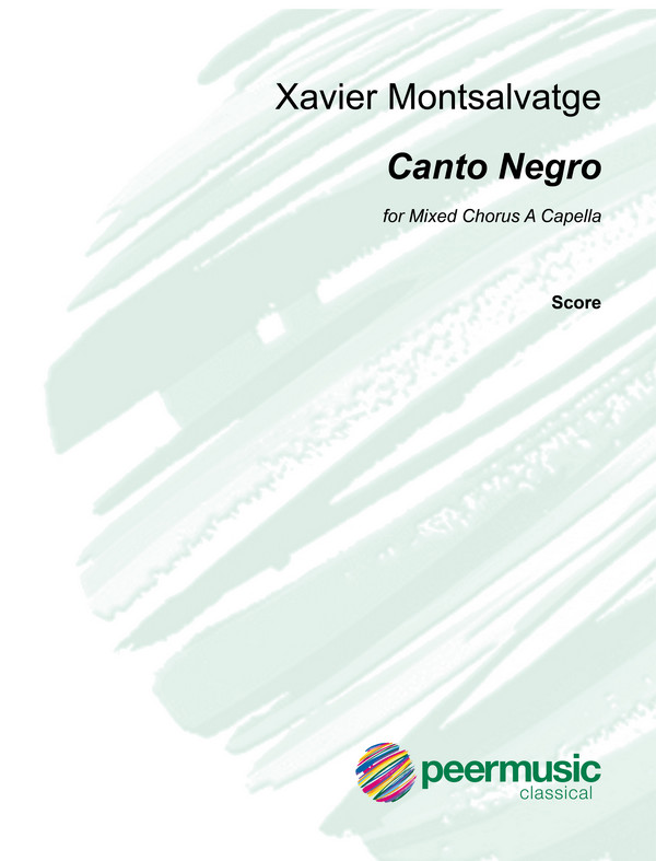 Canto negro  for mixed chorus (SATBB) a cappella  score