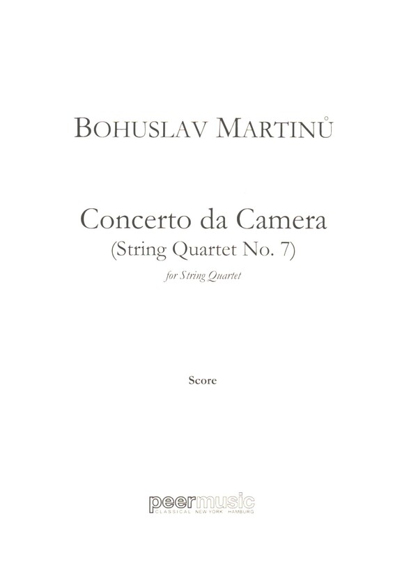 Concerto da Camera (String quartet no.7)  for string quartet  score