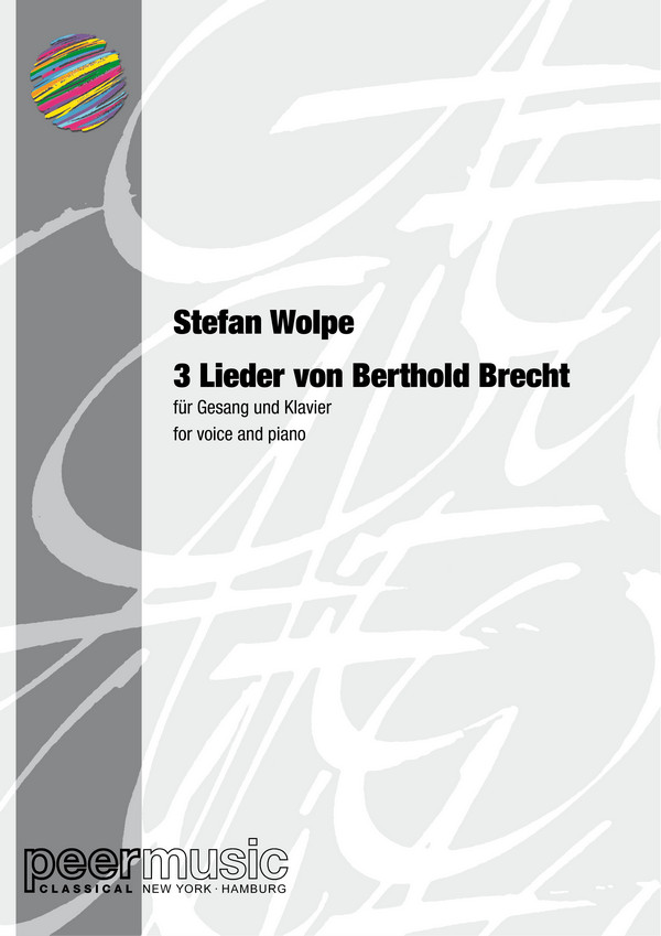 3 Lieder von Berthold Brecht  für tiefe Stimme und Klavier  