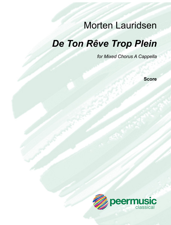 De ton rêve trop plein  for mixed chorus a cappella (with piano for rehearsal)  score (frz)