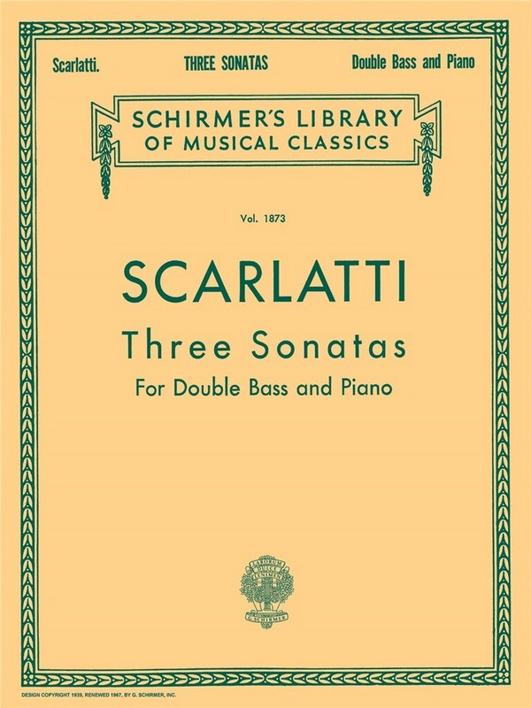 3 sonatas for double bass  and piano  