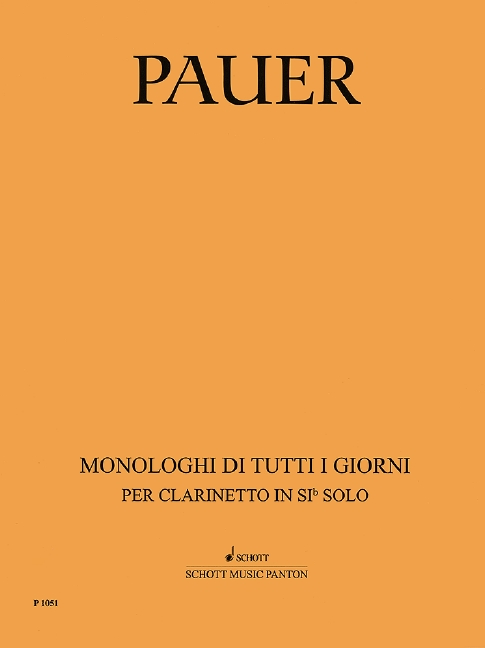 Monologhi Di Tutti I Giorni  für Klarinette  