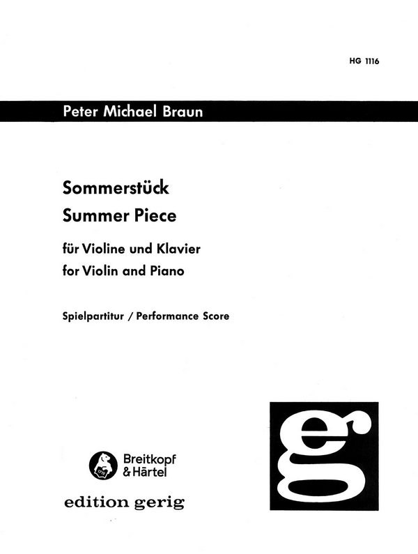 Sommerstück  für Violine und Klavier  Spielpartitur