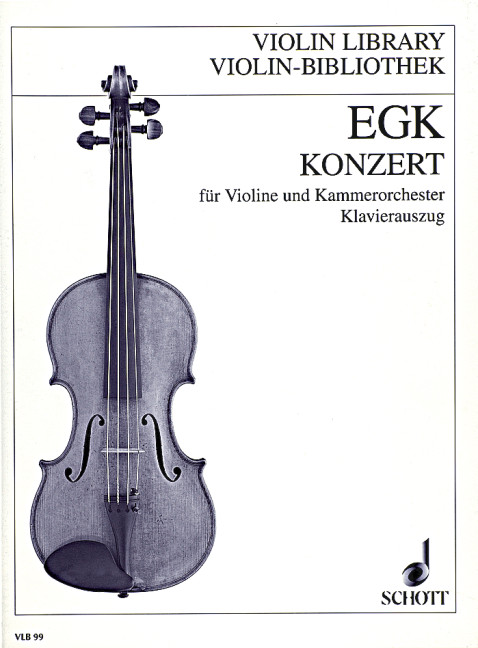 Konzert  für Violine und Kammerorchester  Klavierauszug mit Solostimme