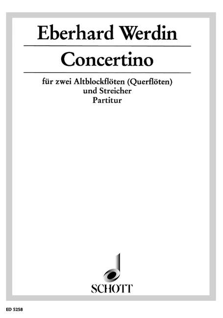 Concertino  für 2 Altblockflöten (Querflöten) und Streicher  Partitur