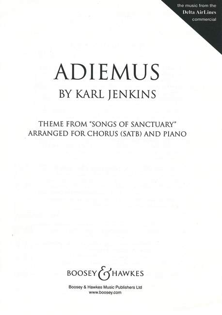 Adiemus  for mixed chorus and piano  score