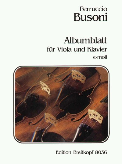 Albumblatt e-Moll  für Viola und Klavier  