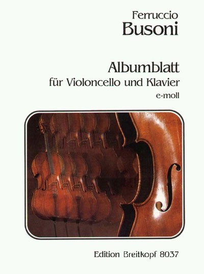 Albumblatt e-Moll  für Violoncello und Klavier  