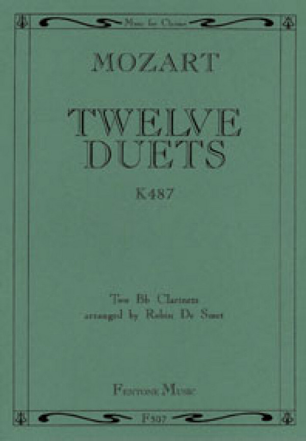 12 Duets KV487  for two clarinets  score