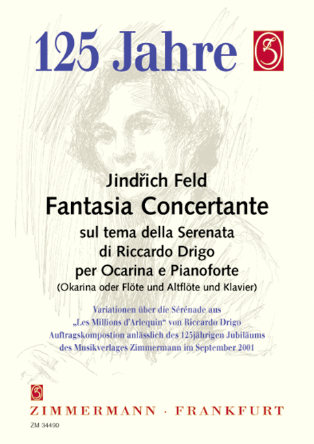 Fantasia concertante  für Okarina (Flöte), Altflöte und  Klavier