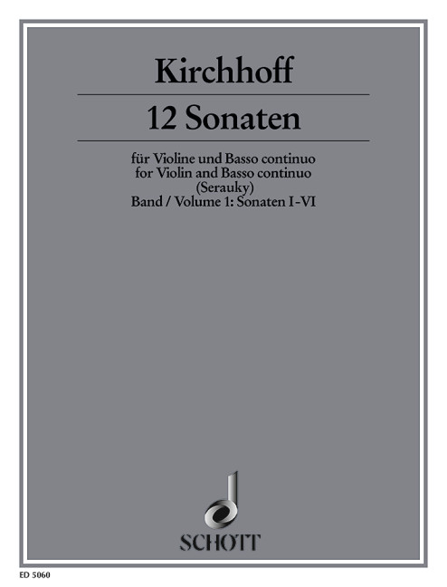 12 Sonaten Band 1 (Nr.1-6)  für Violine und Bc  