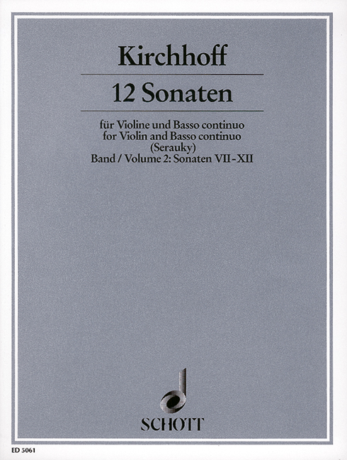 12 Sonaten Band 2 (Nr.7-12)  für Violine und Bc  