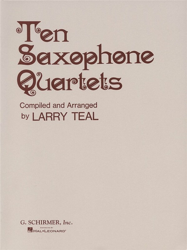 10 Saxophone Quartets  (AATB),  score and parts  