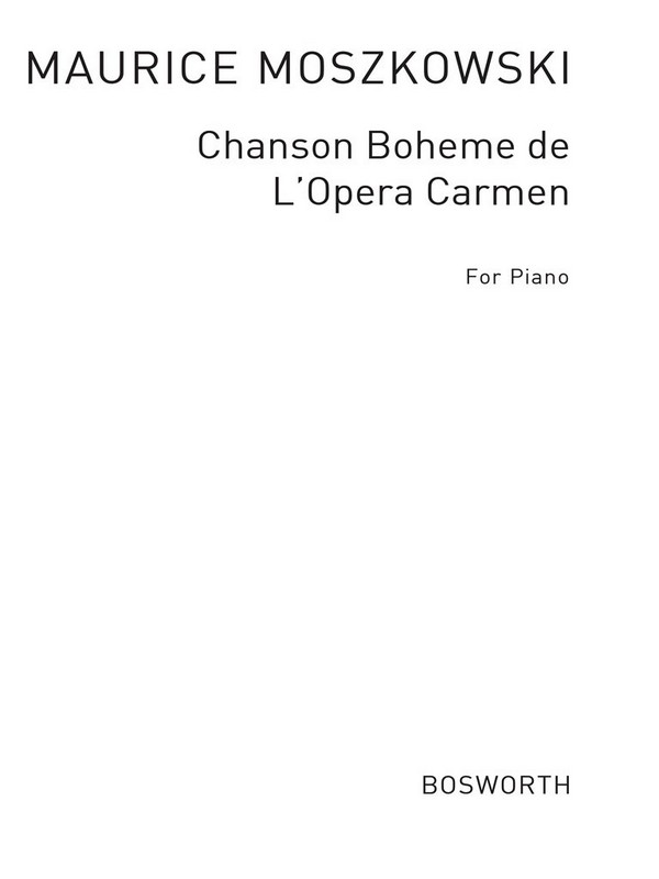 Chanson Bohème de l'opéra Carmen  for piano  Verlagskopie